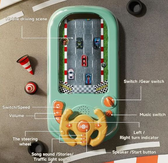 2025 Racing Adventure Car Steering Wheel,Upgrade (200) Levels.