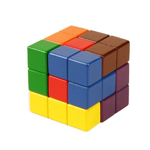 Color soma cube puzzles