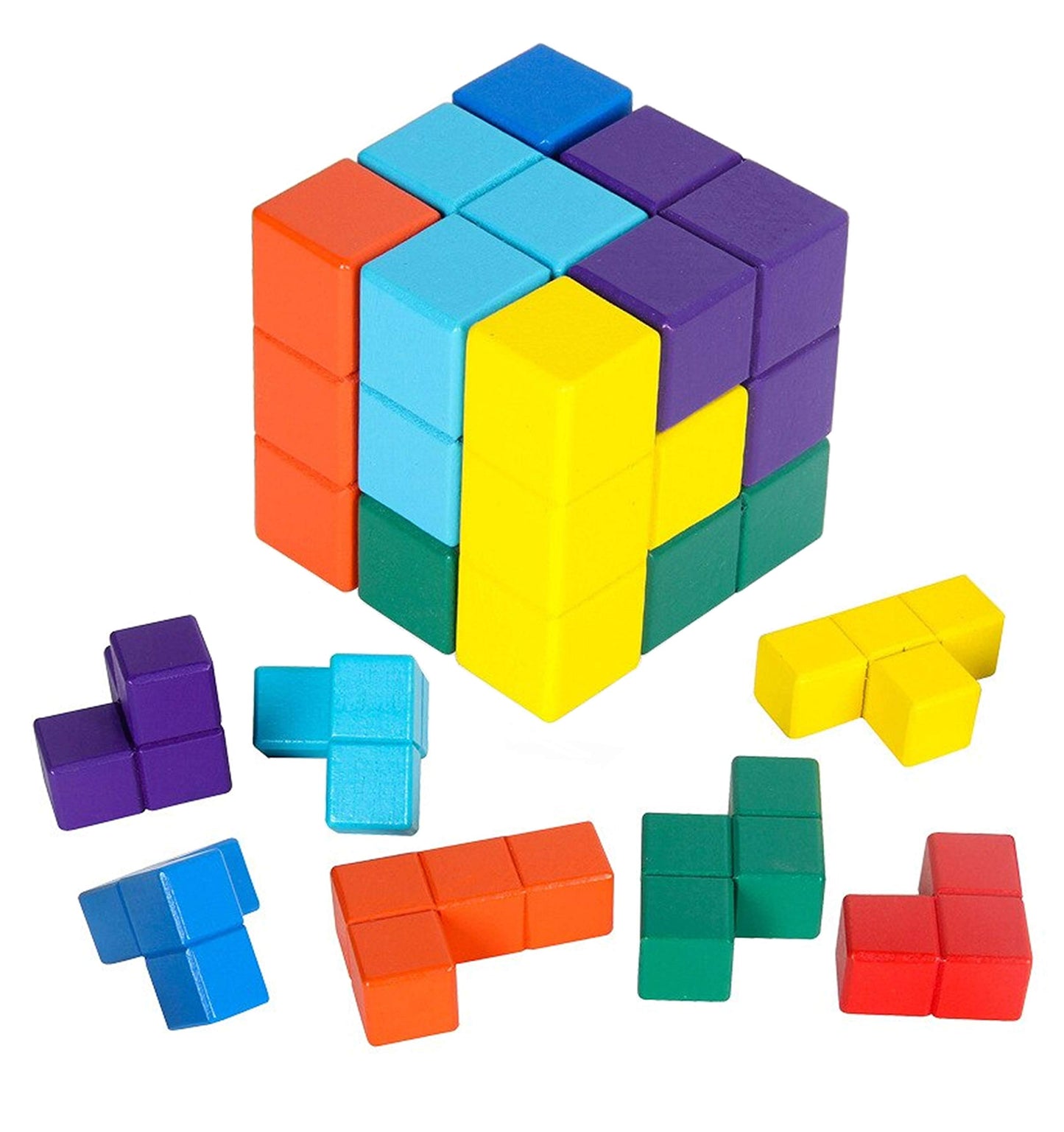 Color soma cube puzzles